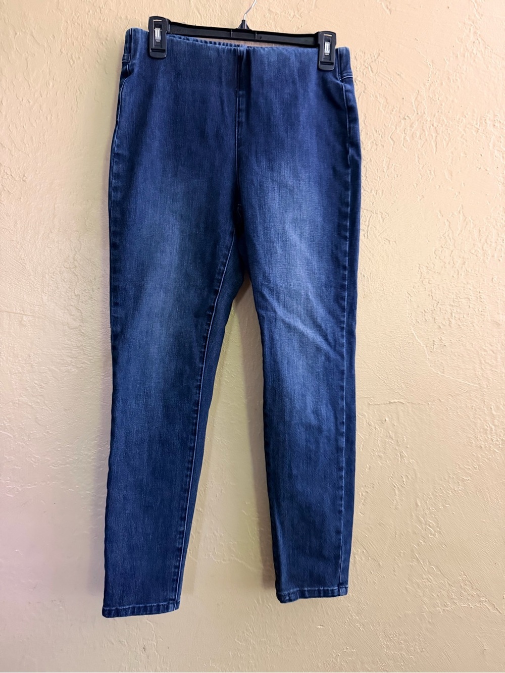 Soft Surroundings Indigo Blue Stretch Jeggings inseam 26 1/2", rise 10"